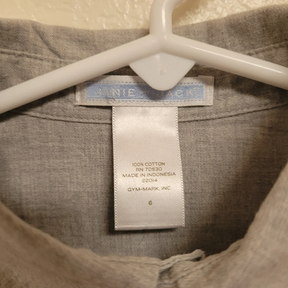 Janie + Jack Boys Gray Button-Up Shirt - Picture 3 of 4